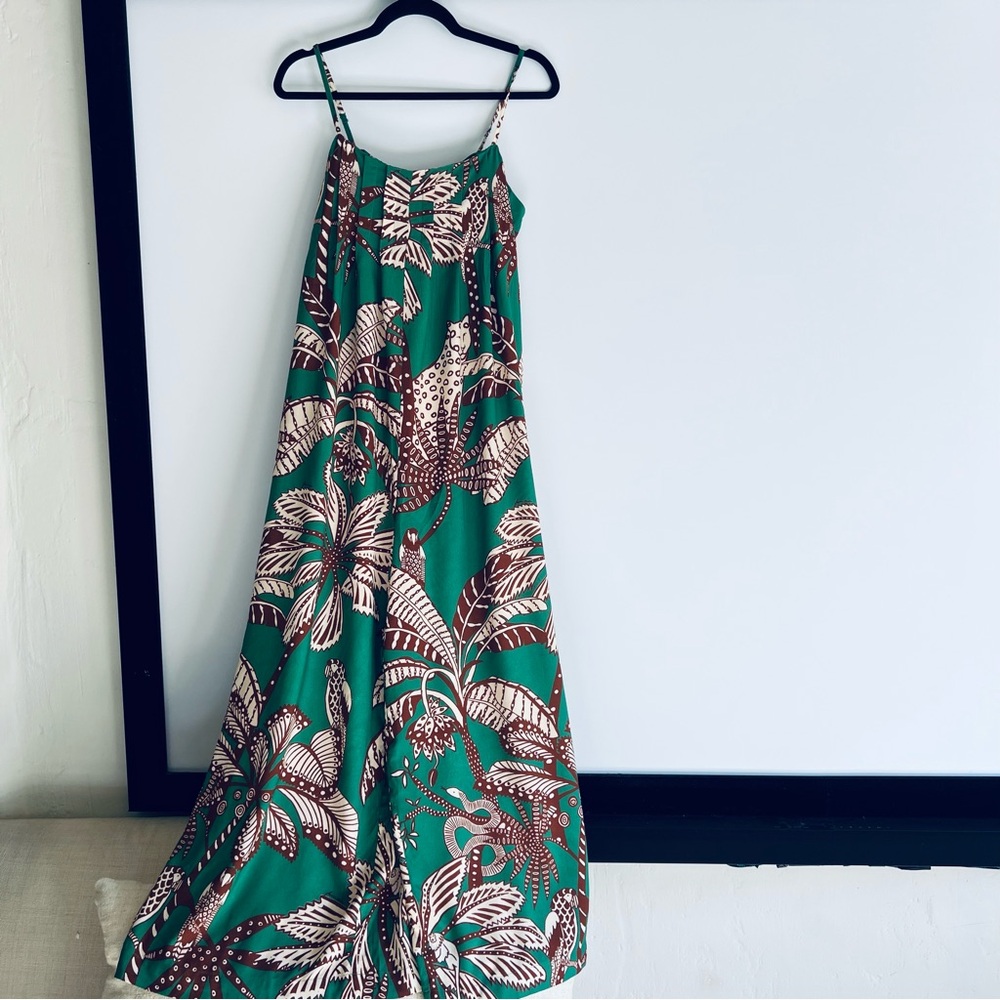 FARM Rio x Anthropologie Waistless Amazonia Printed Jumpsuit Size Small NWT - Picture 7 of 13